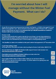 Winter Fuel Payment - Pension Credit - are you eligible?